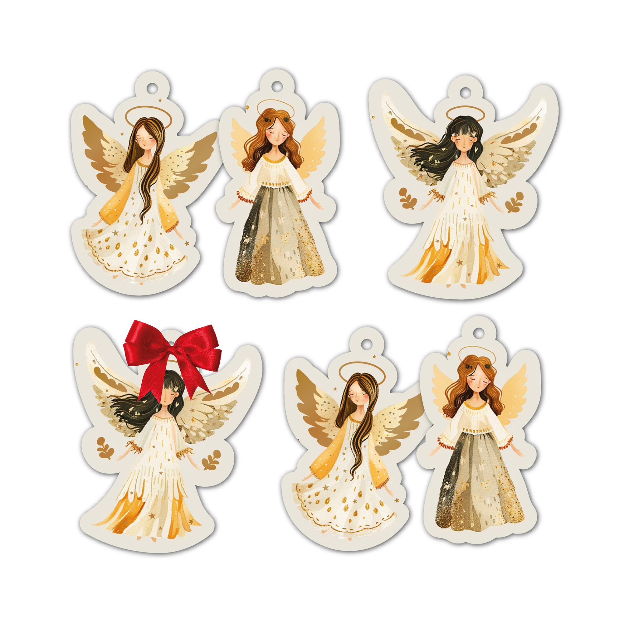 Dárková visačka 6 ks - Andílci Albi