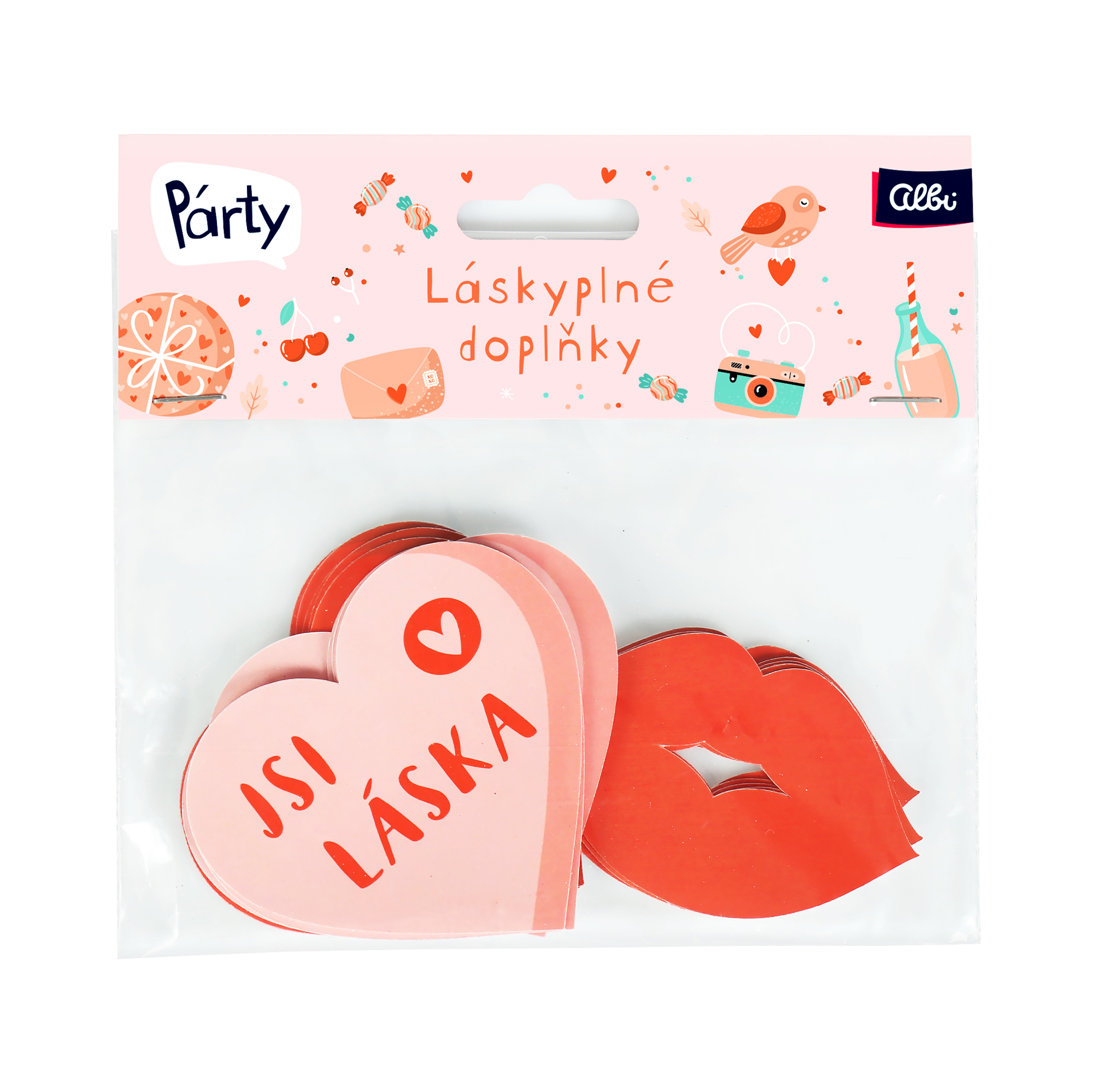 Dekorace - srdíčka a polibky Albi