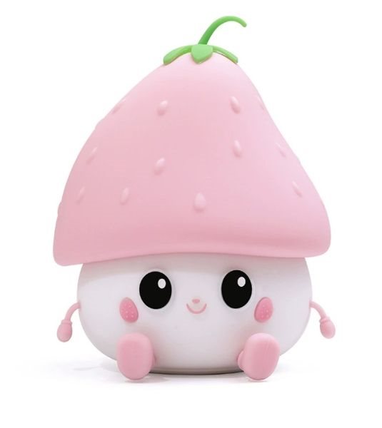 Dětská silikonová lampička - Růžová jahoda Albi