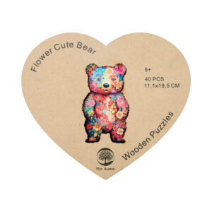 Dětské dřevěné puzzle - Medvěd Albi