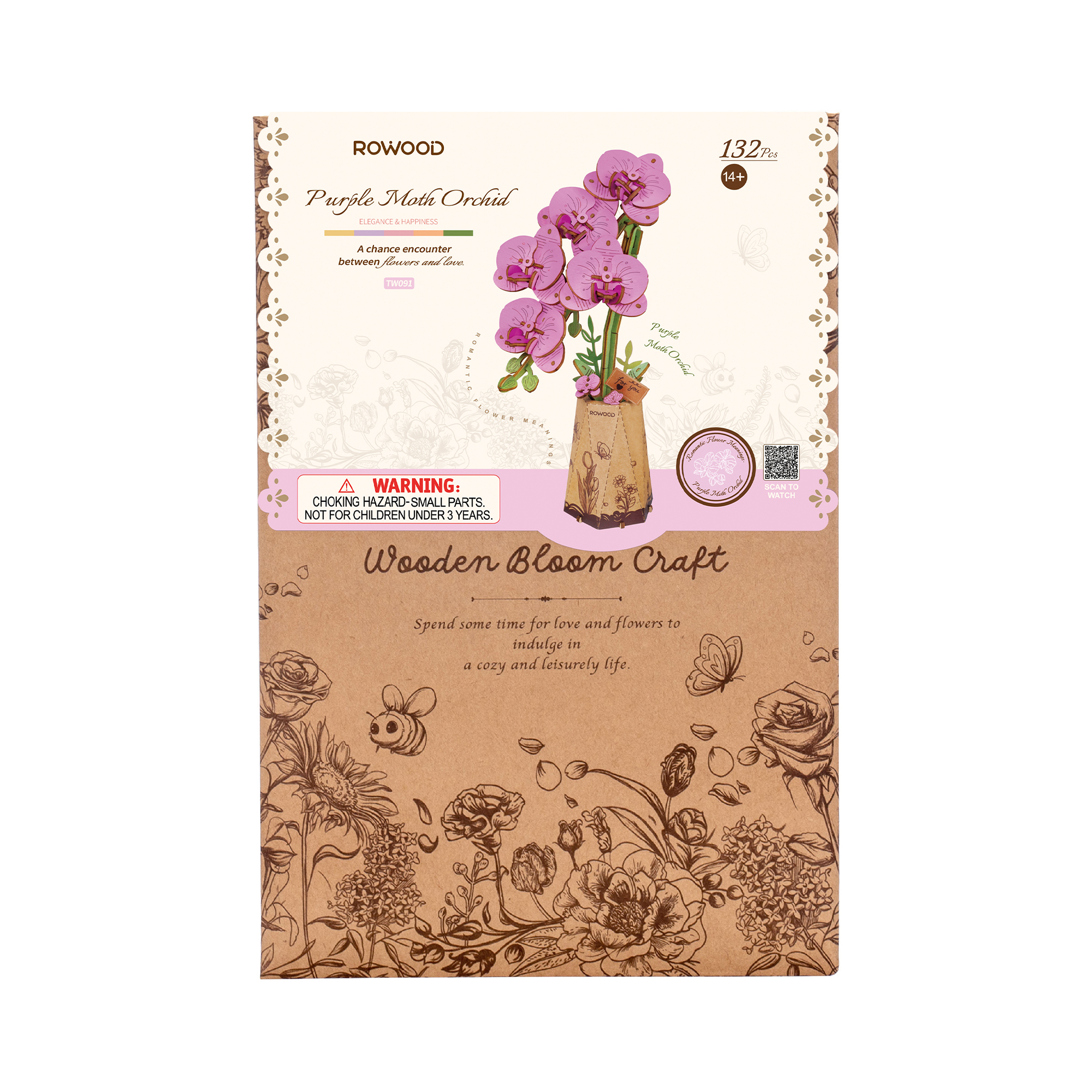 Dřevěná květina - Orchidej Robotime - Obrázek 2