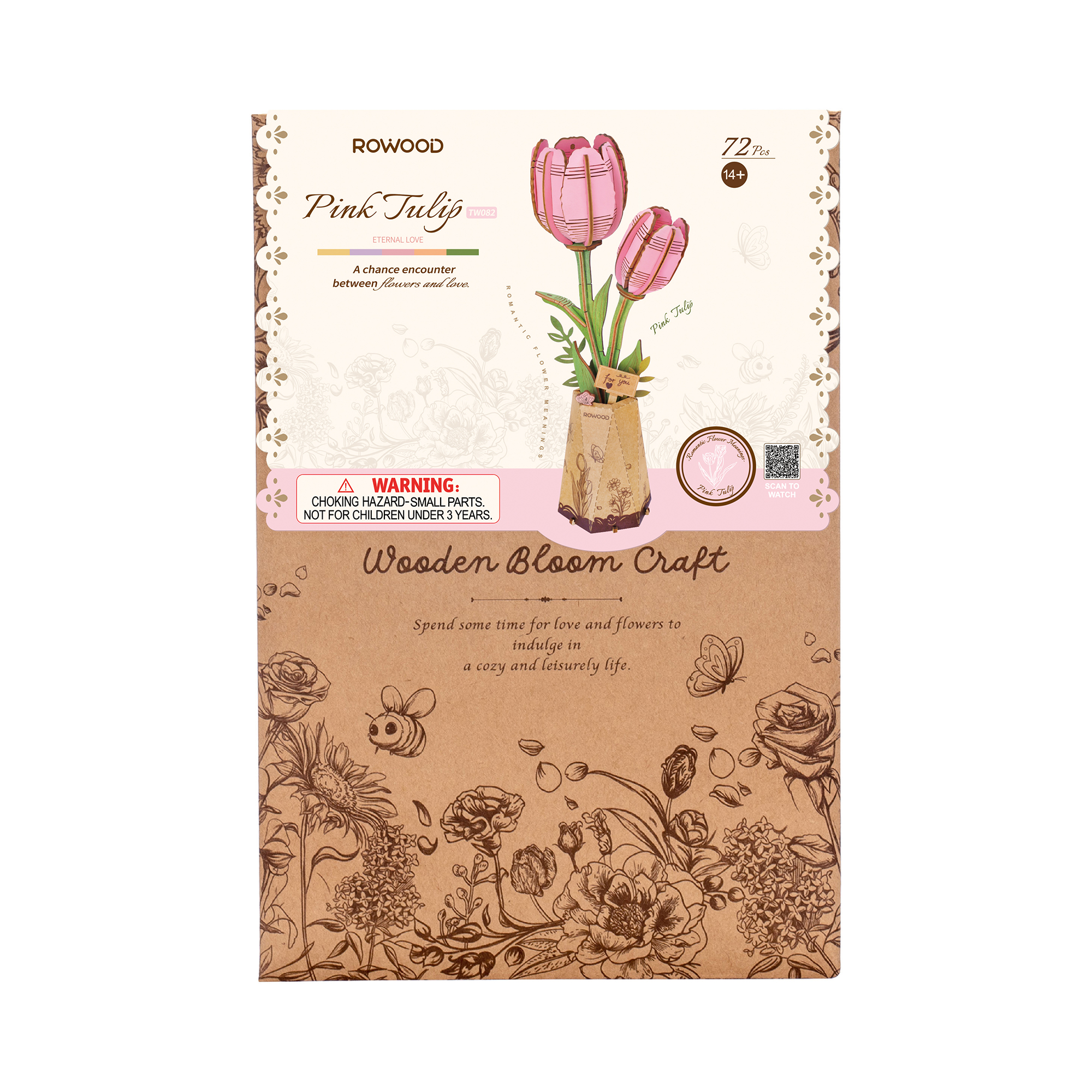 Dřevěná květina - Tulipán Robotime - Obrázek 2