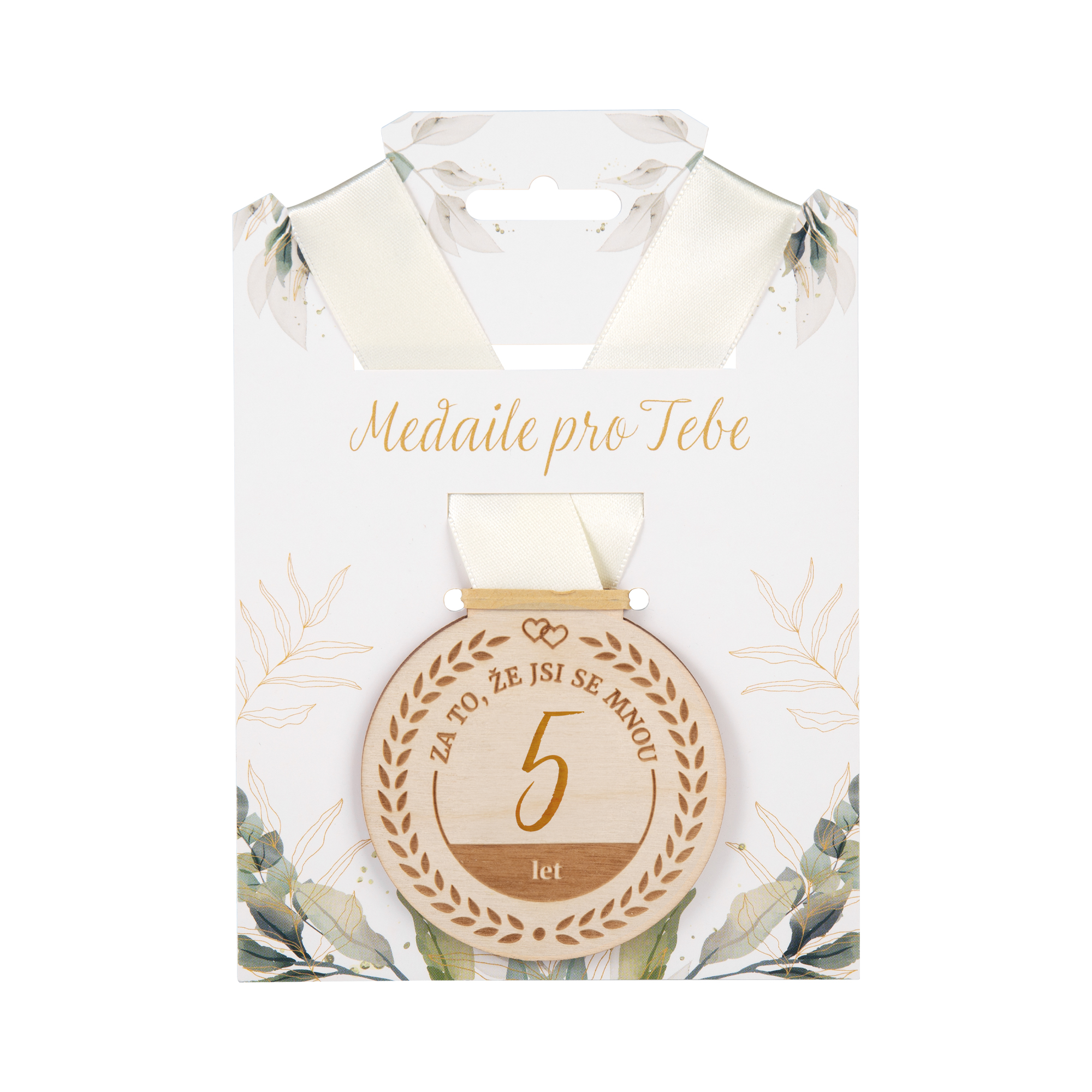 Dřevěná medaile - 5 let Albi