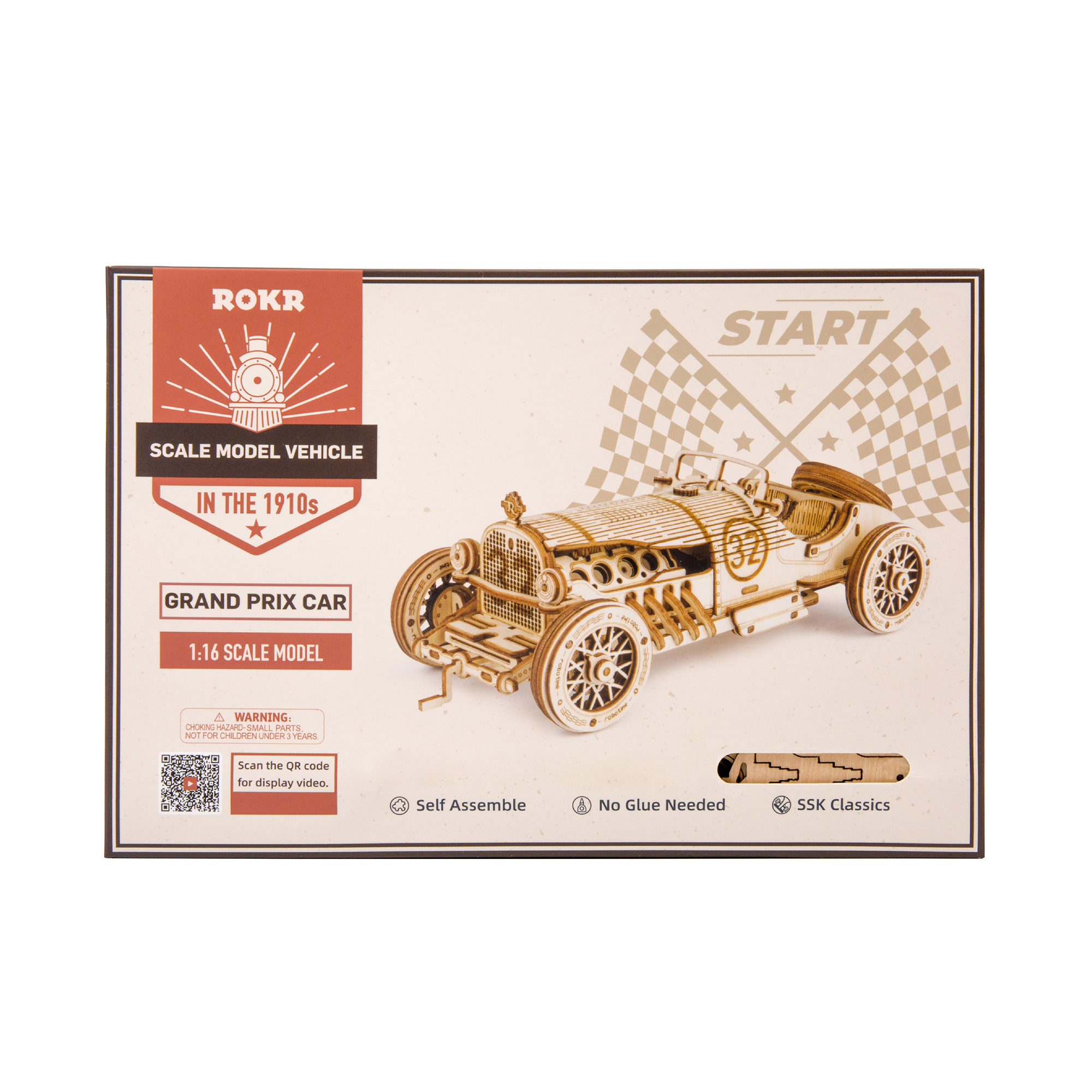 Dřevěný model - Závodní automobil Robotime - Obrázek 2