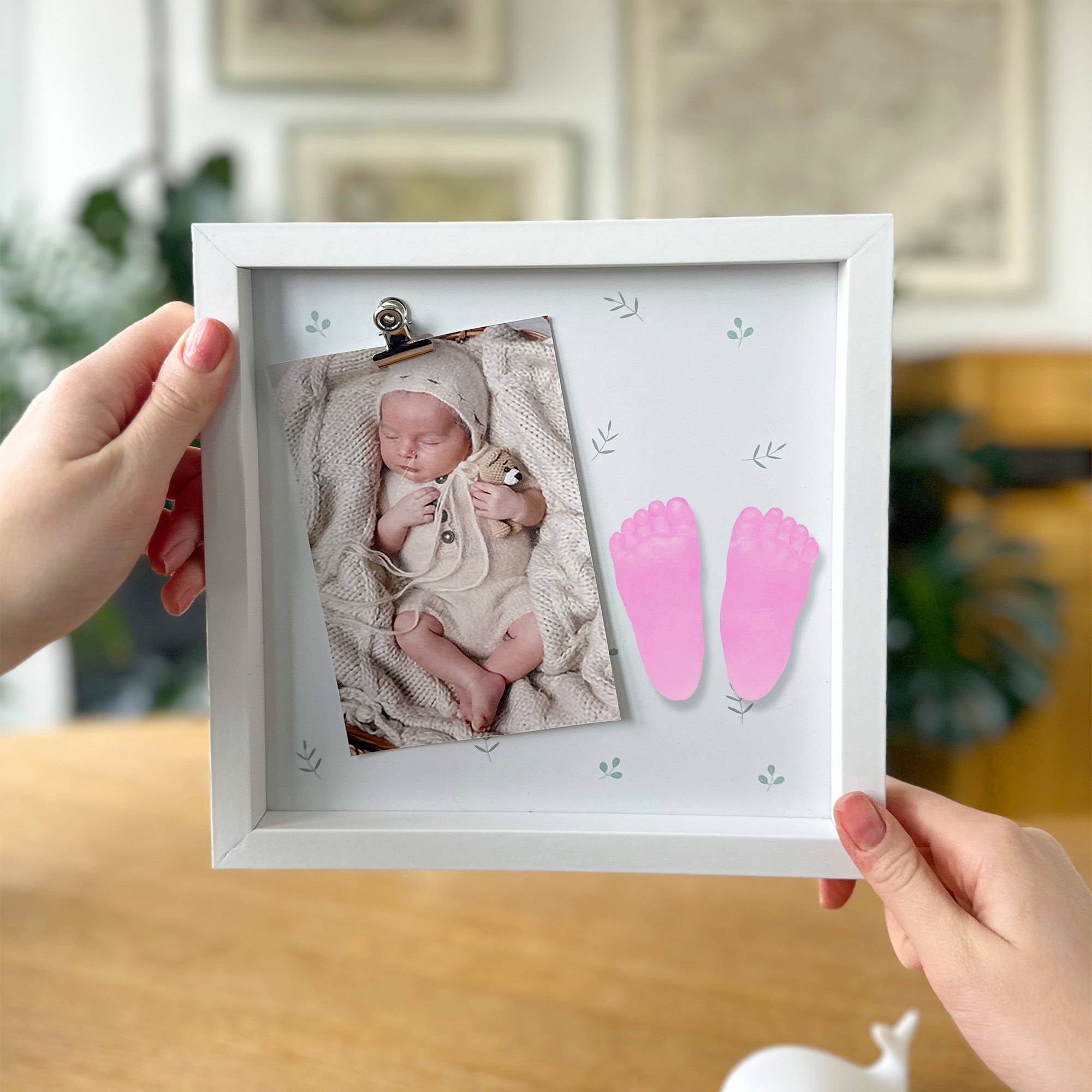 Fotorámeček pro miminko se sadou na 3D odlitky – pro holčičku Albi - Obrázek 2