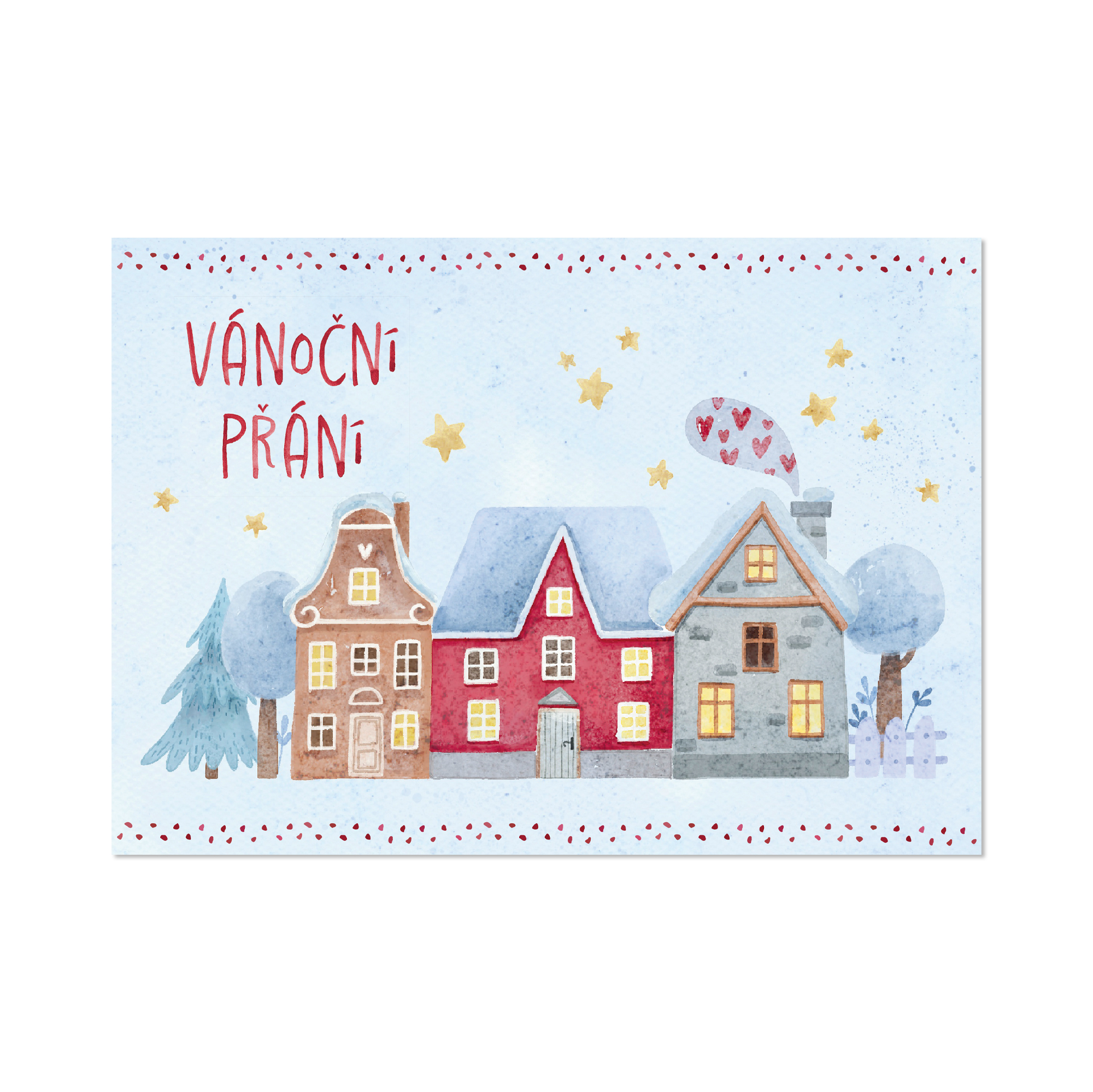 Hrací přání - Zasněžené domky Albi