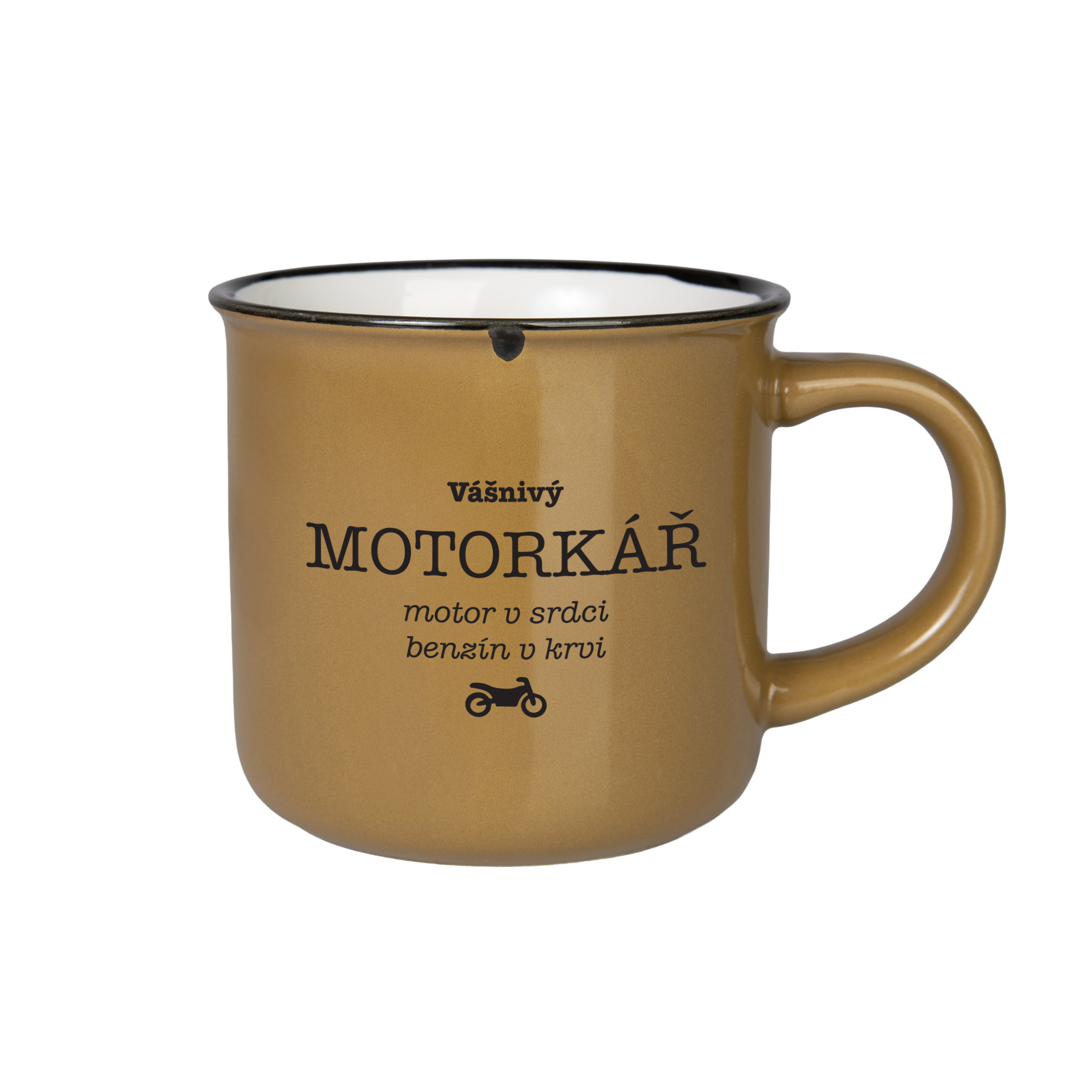 Kameninový plecháček - Vášnivý motorkář Albi