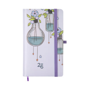 Kapesní diář - Lahvičky s kytkou Albi