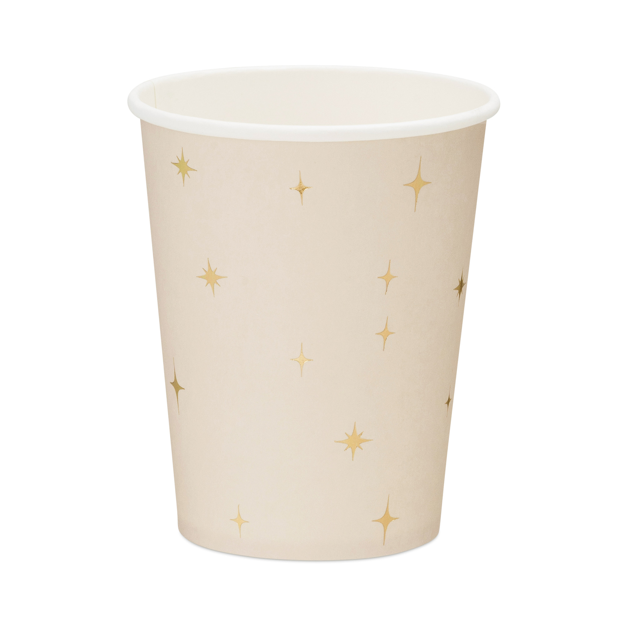 Kelímky béžové s hvězdičkami 6 ks Albi