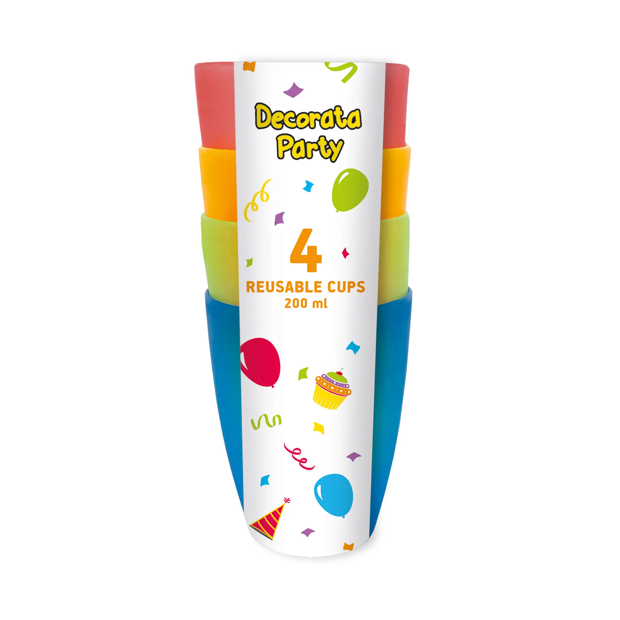 Kelímky plastové barevné 4 ks Albi