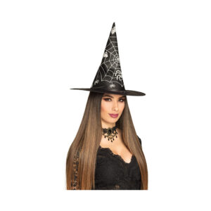 Klobouk černý s pavučinou Albi