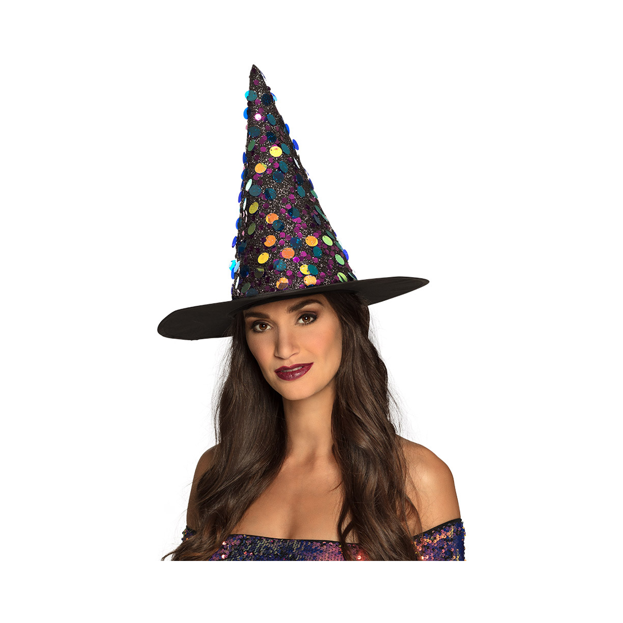 Klobouk s barevnými flitry Albi