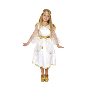 Kostým dětský  Anděl se zlatými detaily vel. 3-4 roky Albi