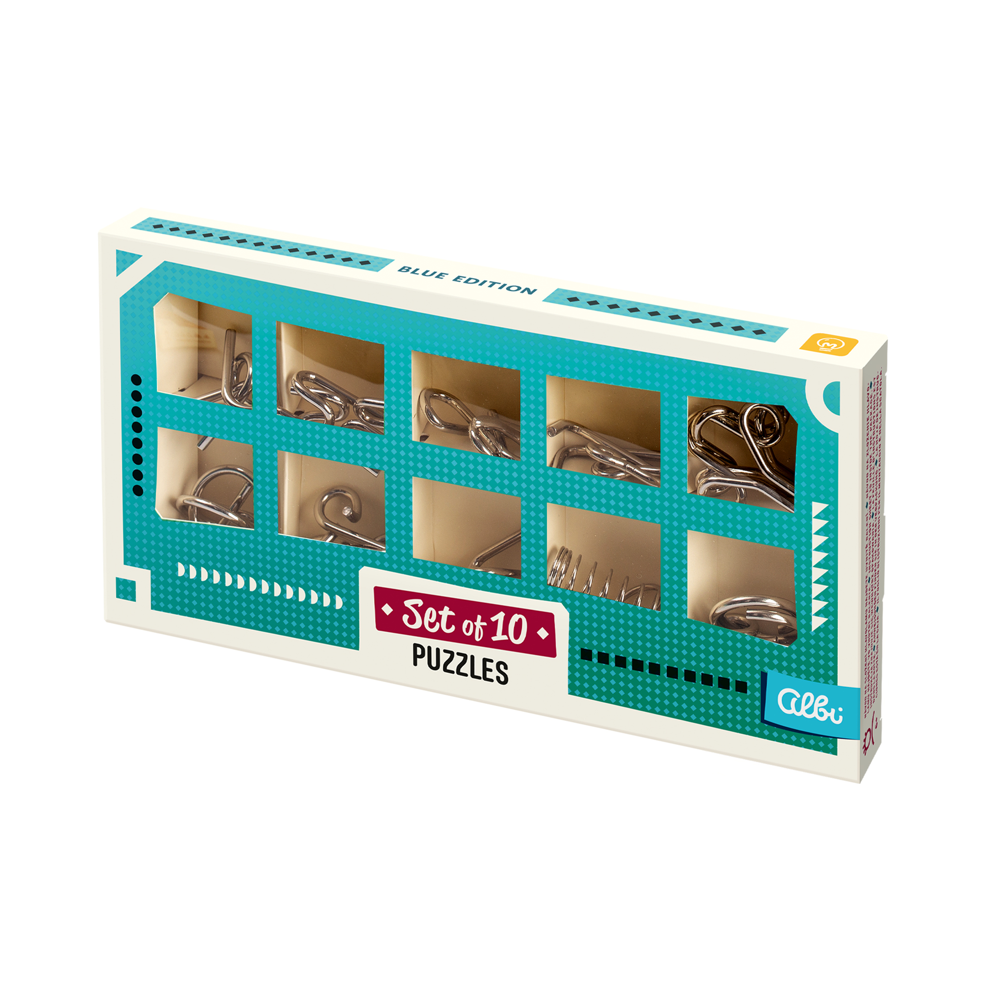 Modrá sada 10 hlavolamů - Mozkovna Albi