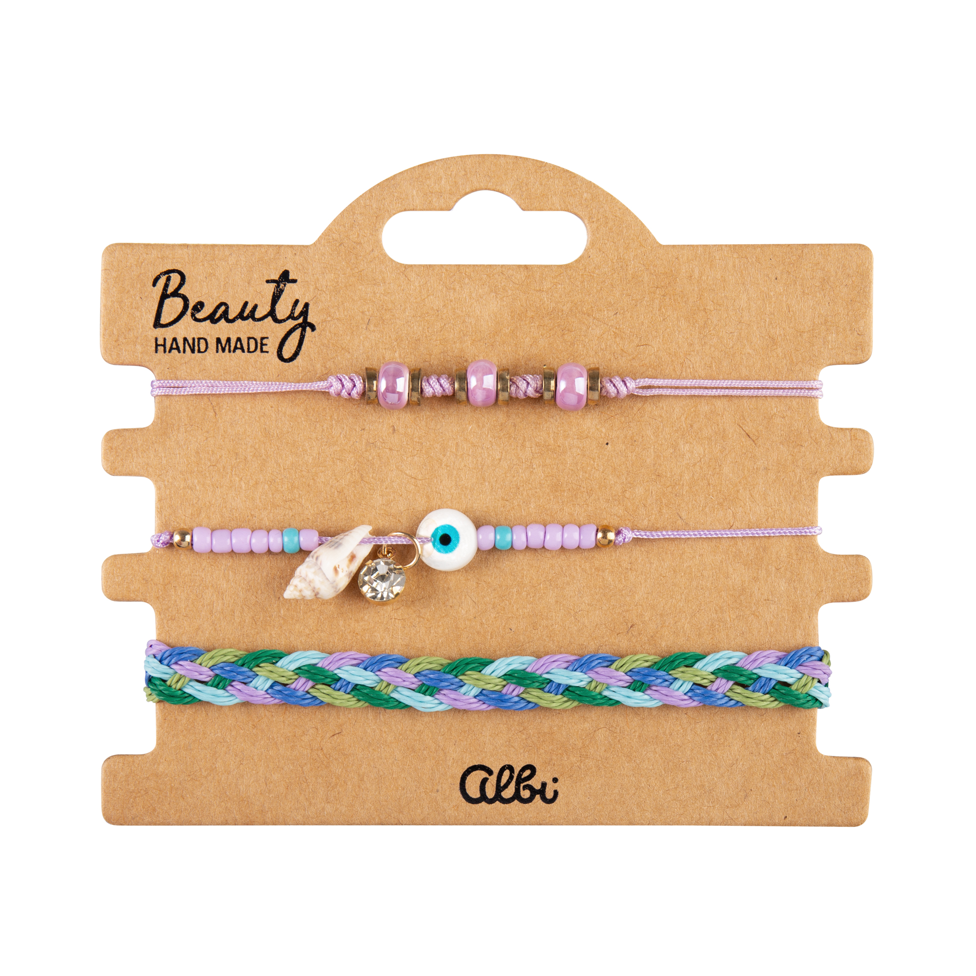 Náramky - Fialová mušle Albi