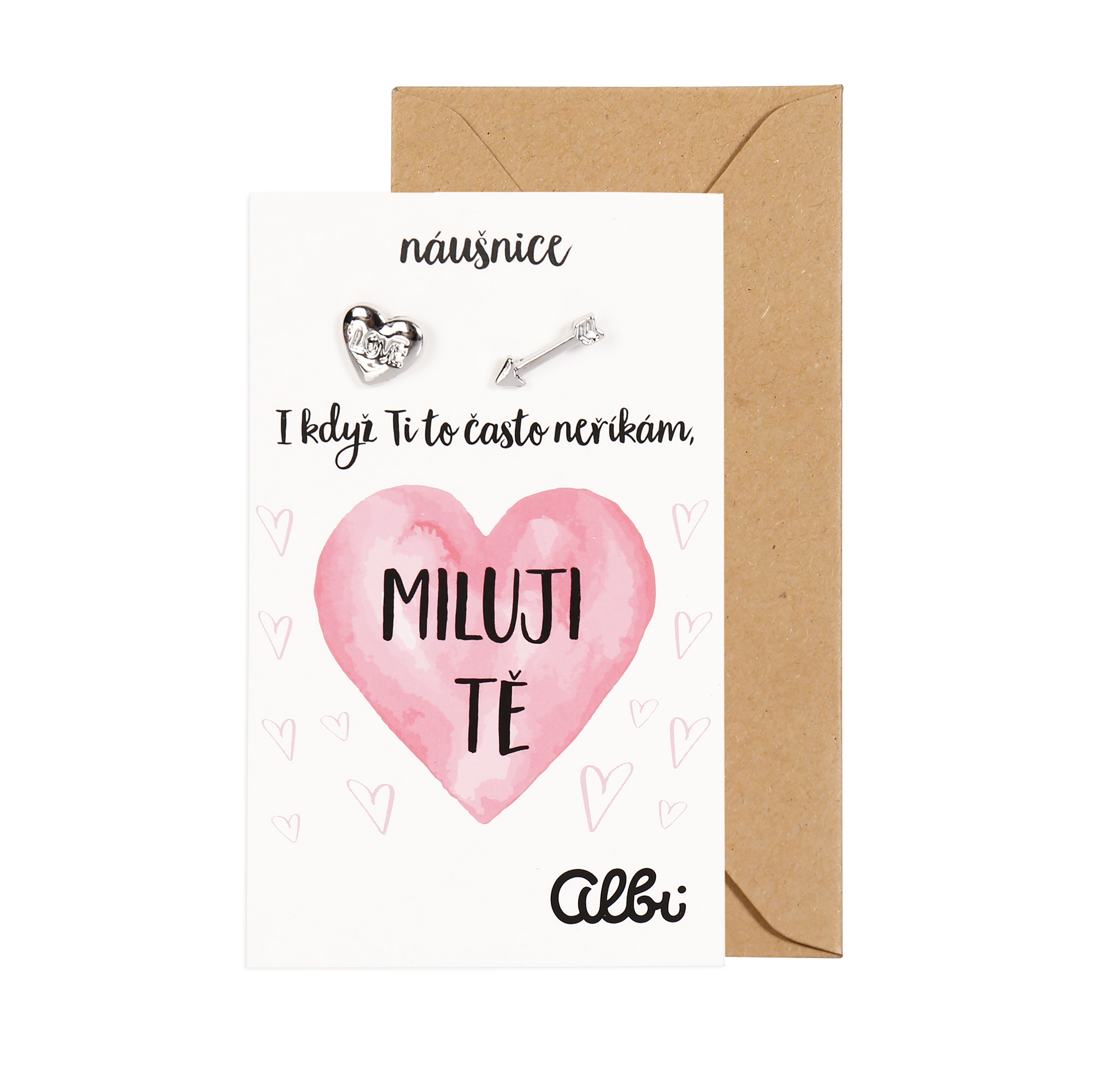 Náušnice - Miluji Tě Albi