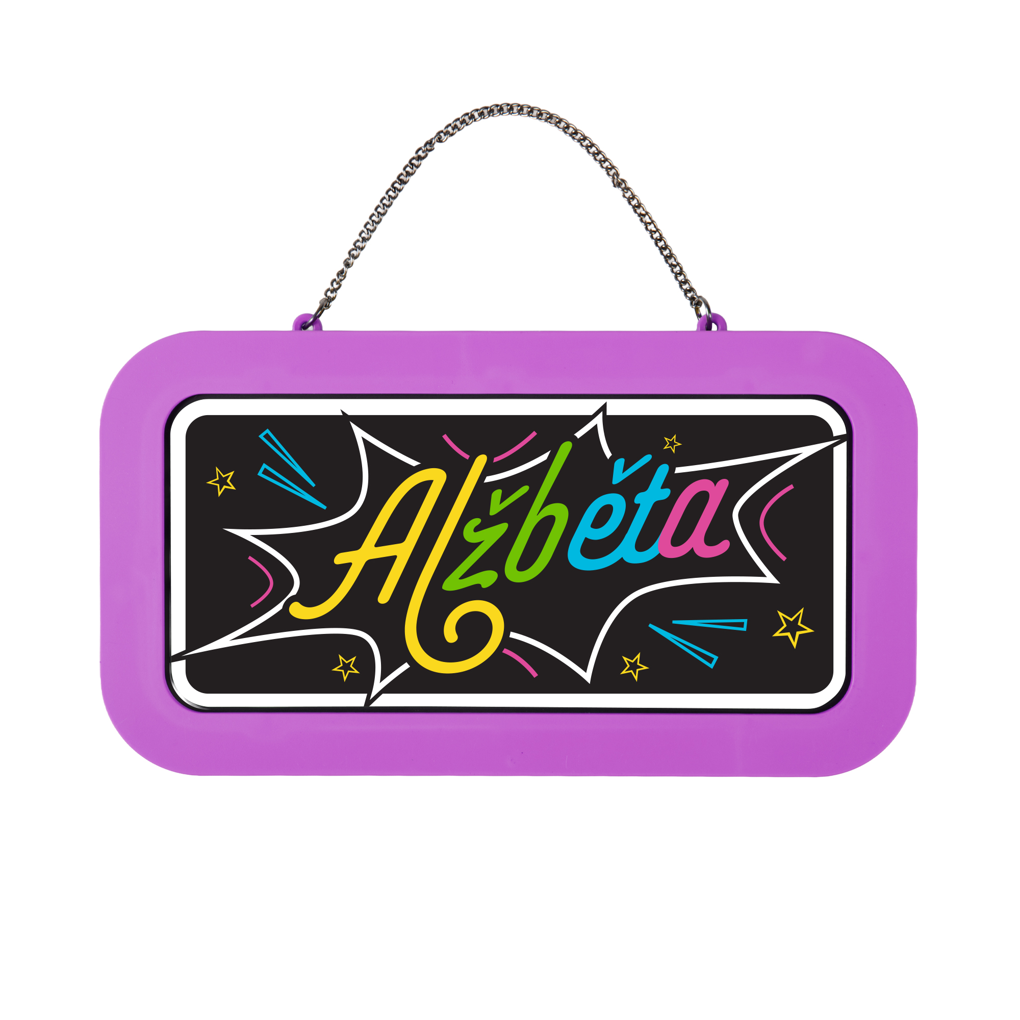 Neonová cedulka se jménem - Alžběta Albi