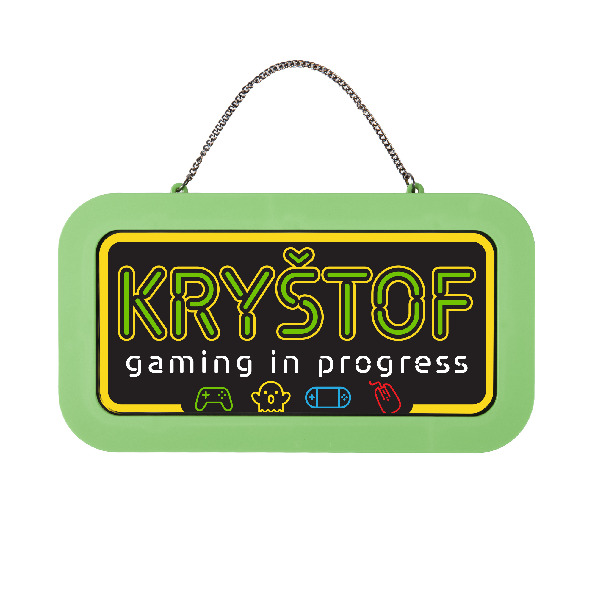 Neonová cedulka se jménem - Kryštof Albi