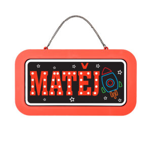 Neonová cedulka se jménem - Matěj Albi