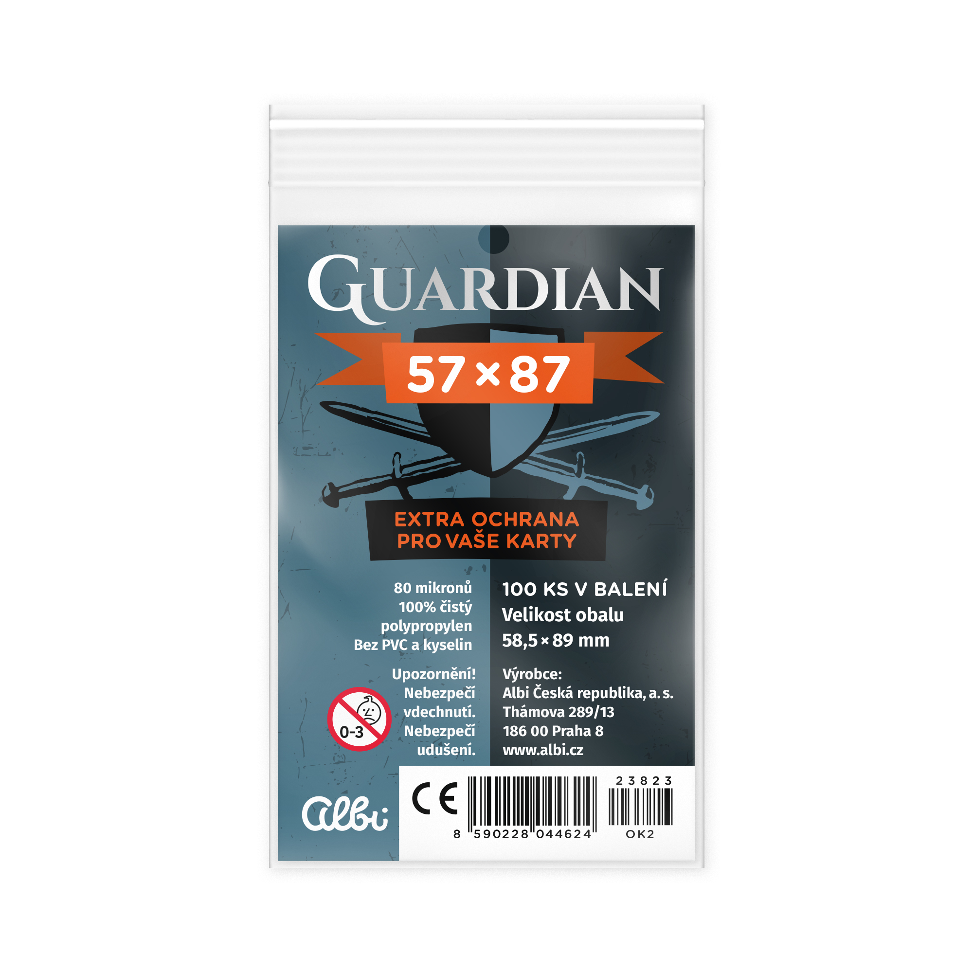 Obaly na karty Guardian pro karty 57 × 87 mm - 100 ks Albi