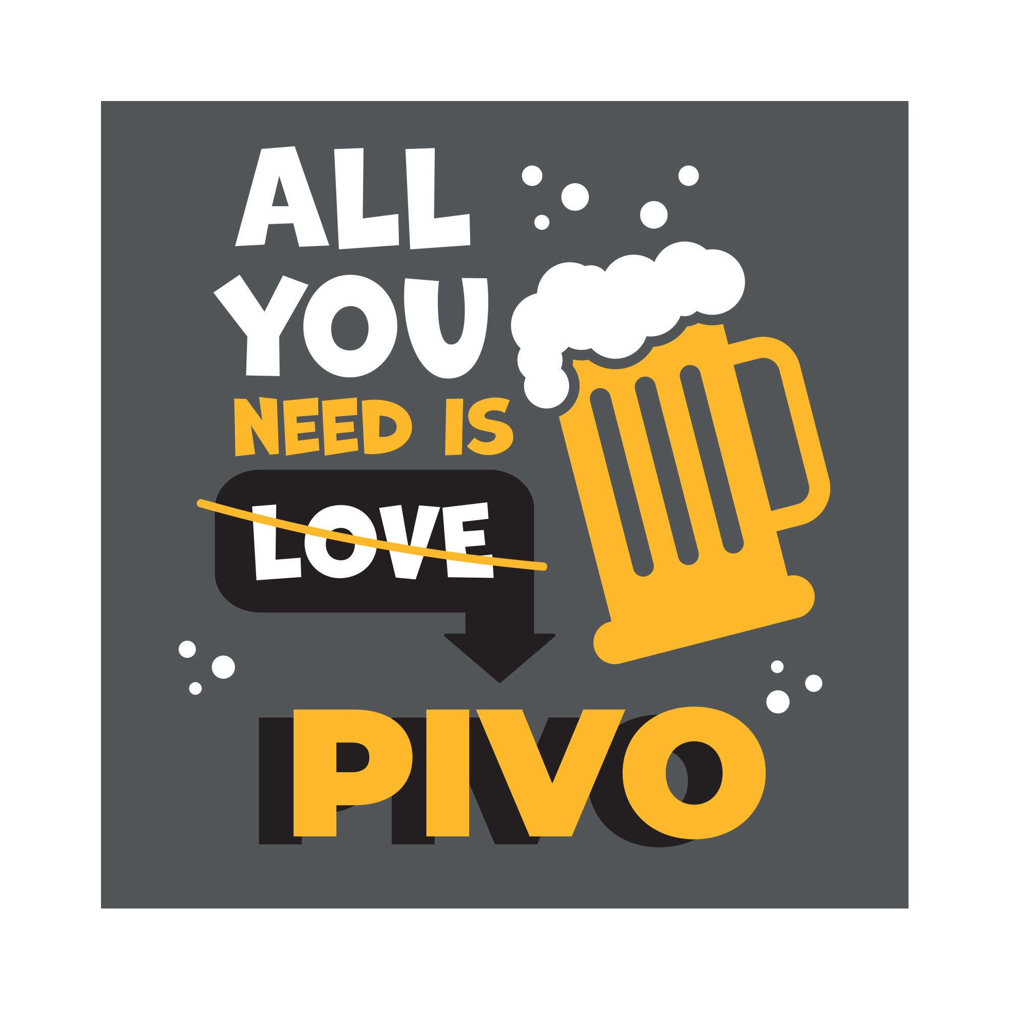 Pánské tričko - All you need is pivo, vel. XL Albi - Obrázek 2