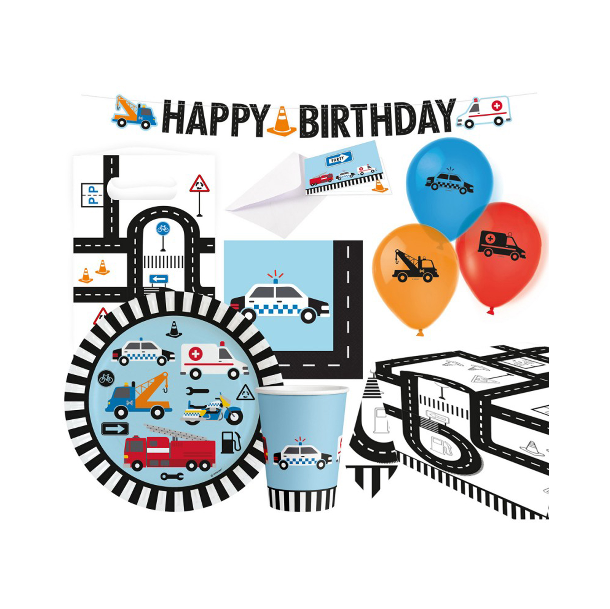 Párty Set Auta na silnici 60 ks Albi