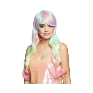 Paruka dlouhá duhová Albi