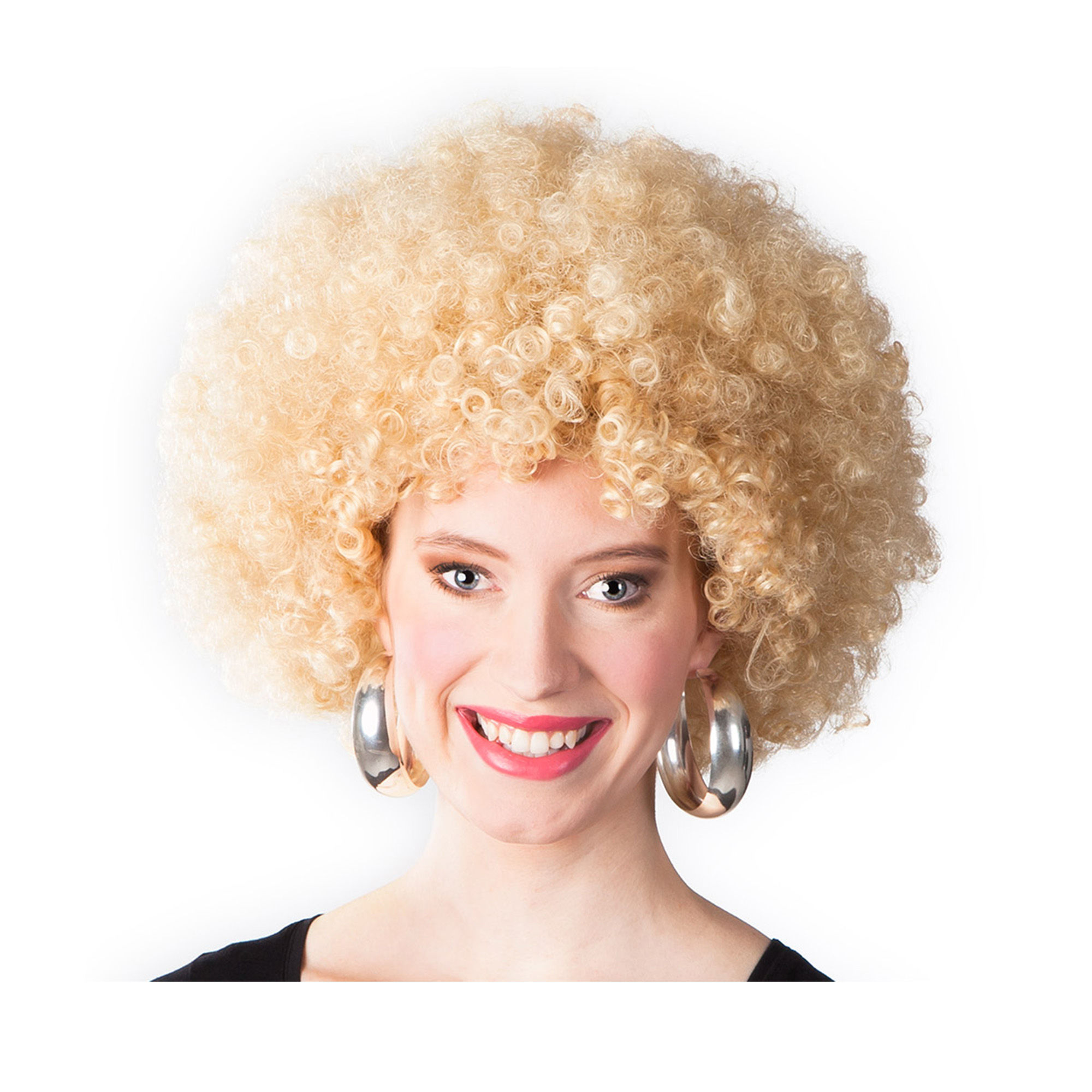 Paruka krátká kudrnatá blond Albi