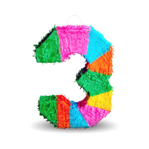 Piňata barevná číslo 3 Albi