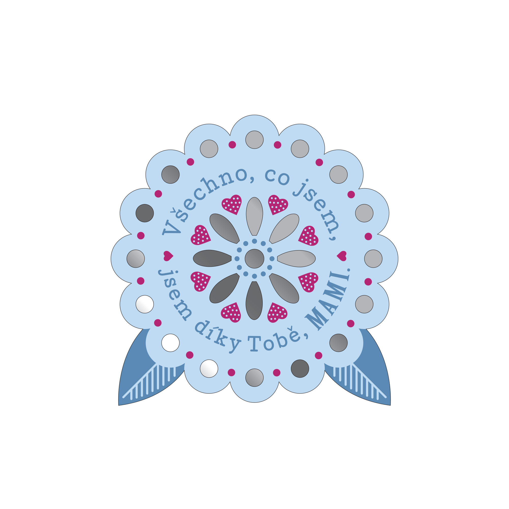 Plaketka kytka - Maminka Albi