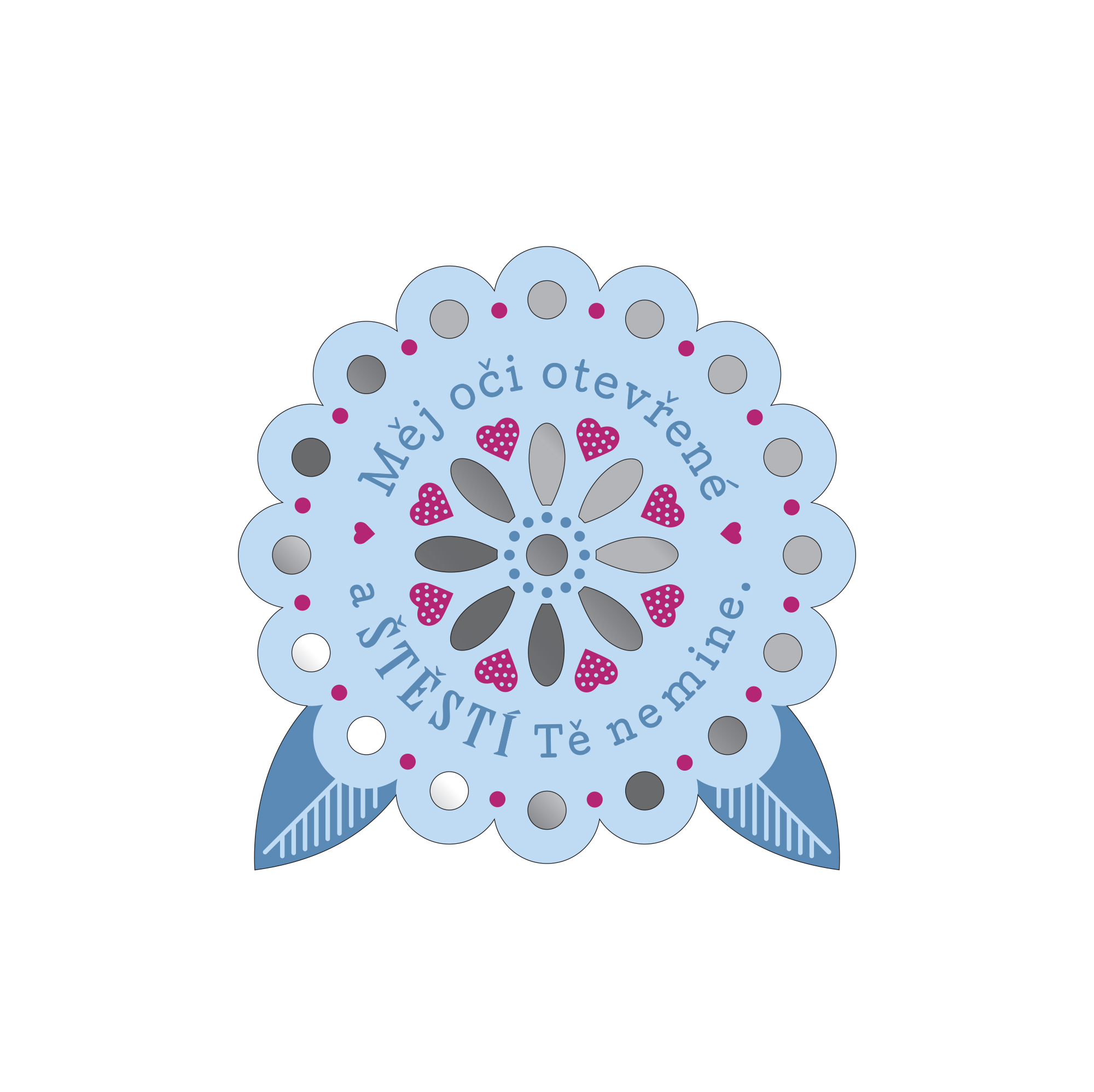 Plaketka kytka - Pro štěstí Albi