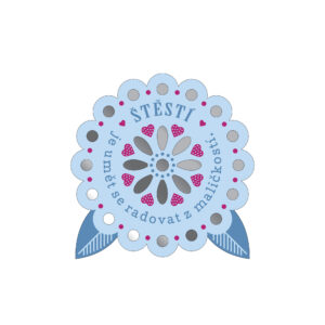 Plaketka kytka - Štěstí Albi