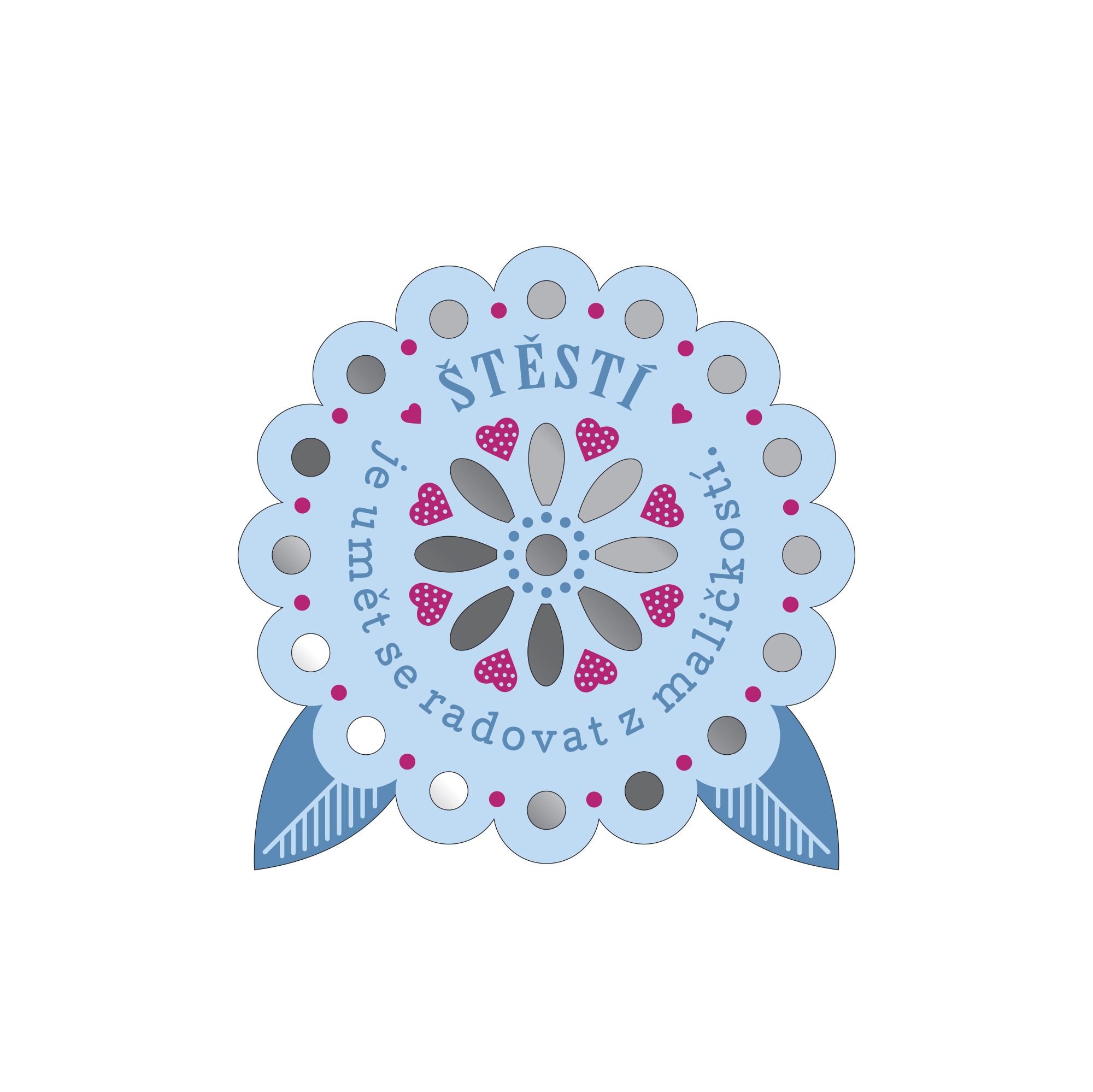 Plaketka kytka - Štěstí Albi