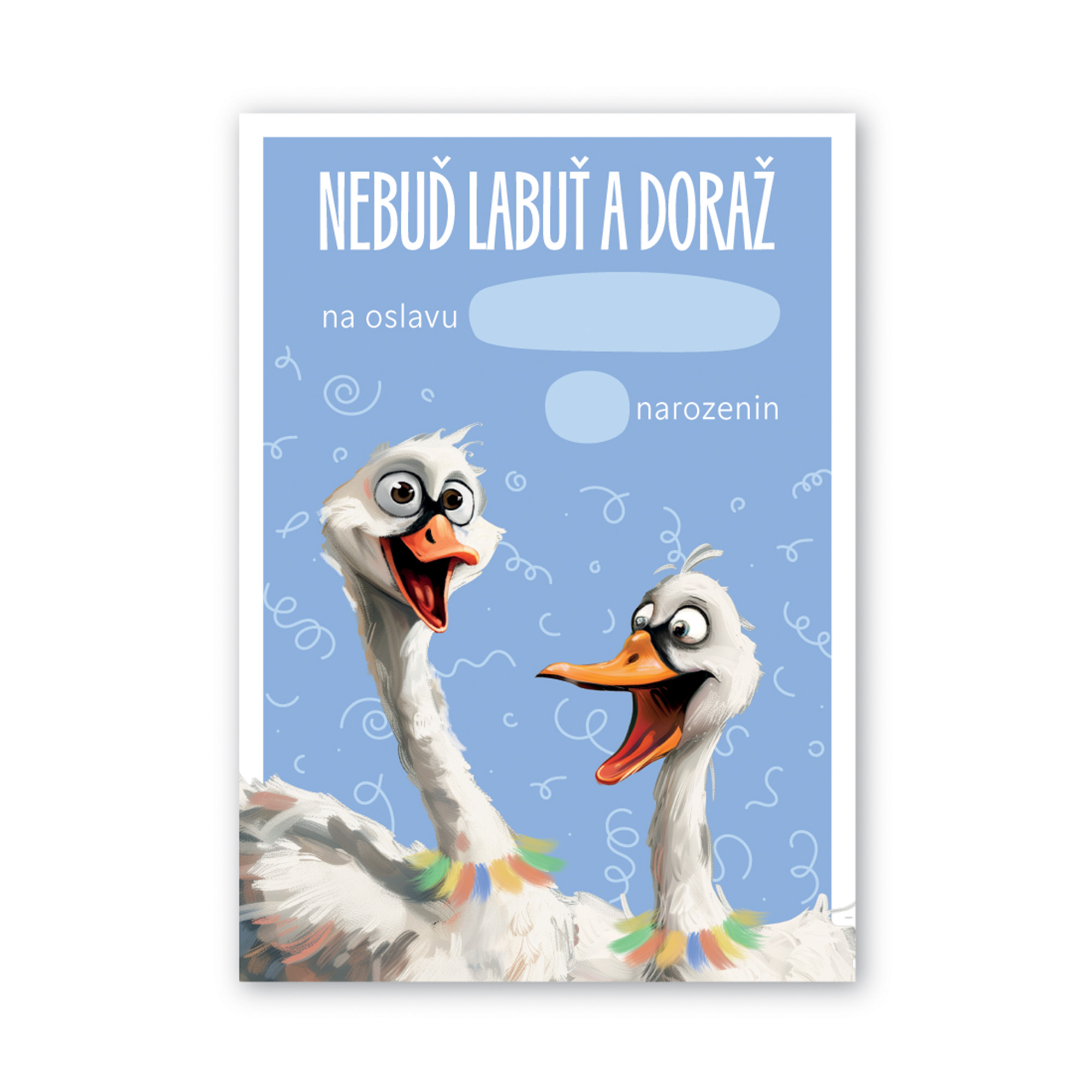 Pozvánky na oslavu Nebuď labuť 6 ks Albi