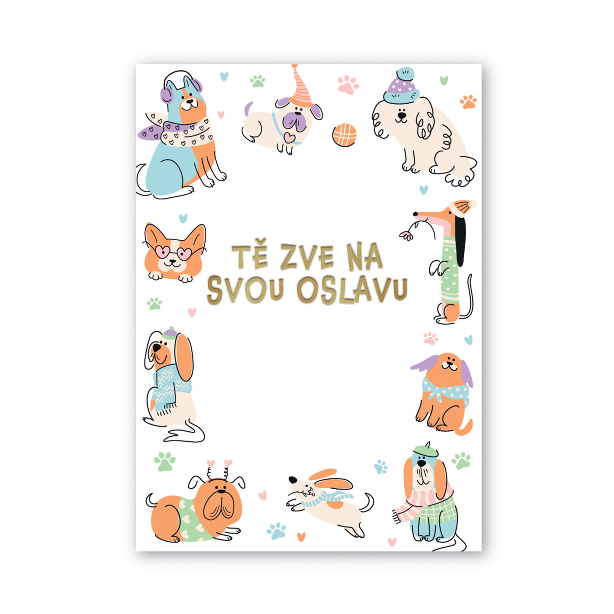 Pozvánky na oslavu Pes 6 ks Albi