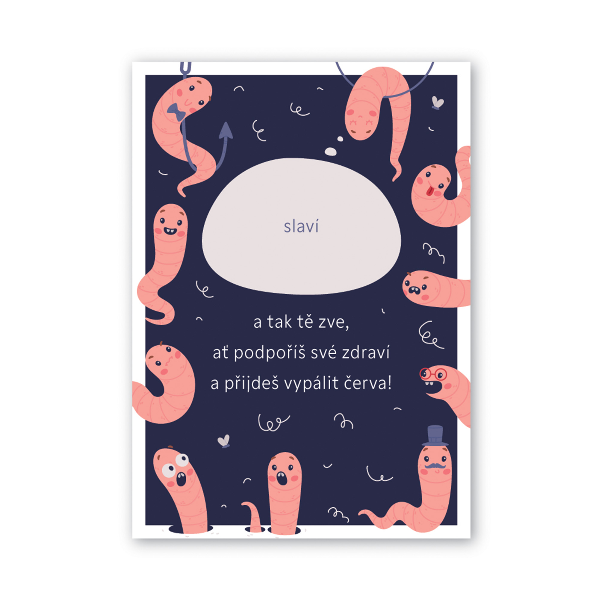 Pozvánky na oslavu Vypálit červa 6 ks Albi