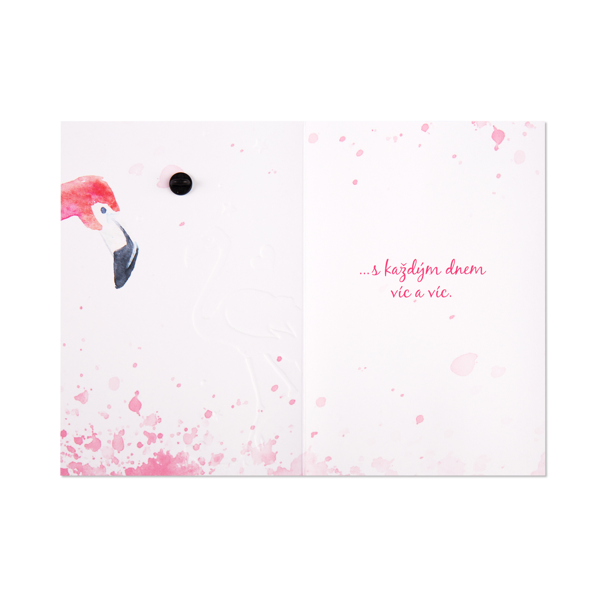 Přání s broží - Plameňák Albi - Obrázek 2