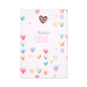 Přání s broží - Srdce Albi