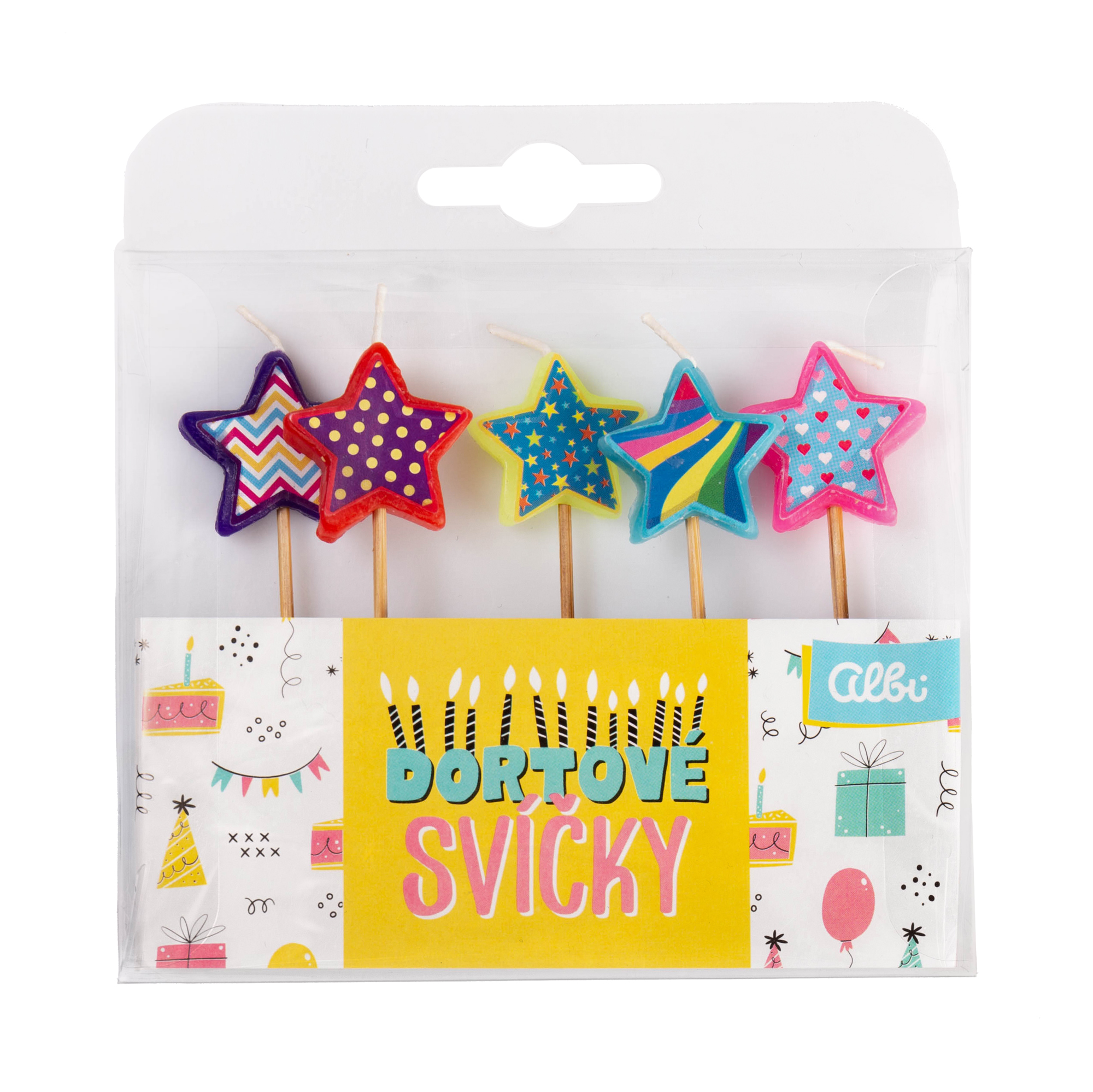 Sada dortových svíček - Hvězdičky Albi