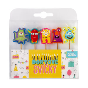 Sada dortových svíček - Příšerky Albi