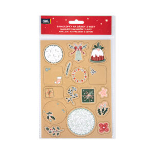 Samolepky na dárky 3 ks - Vánoce kraft Albi