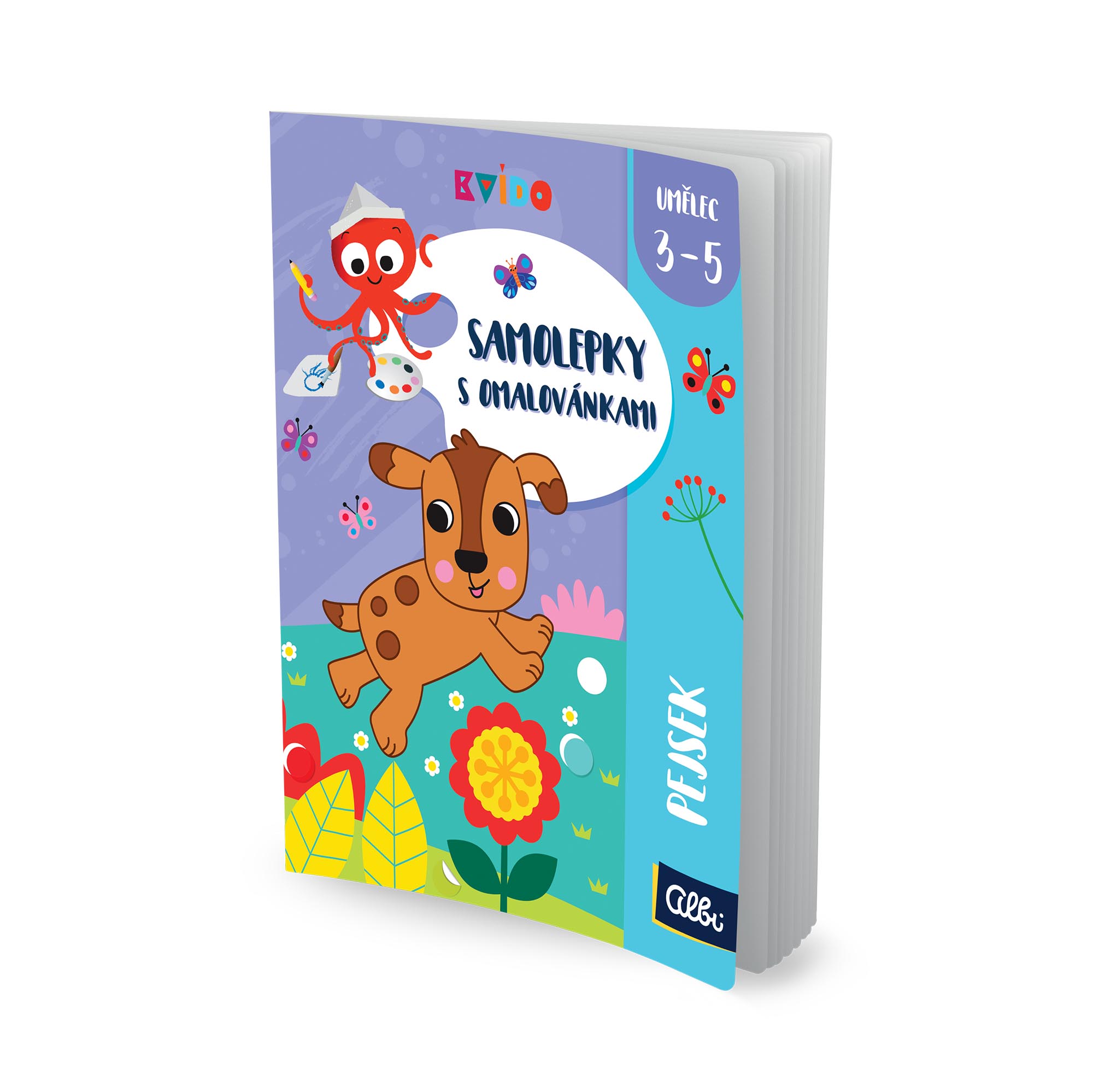 Samolepky s omalovánkami - Pejsek Albi