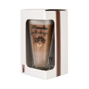 Sklenice na latte - Maminka potřebuje latte Albi