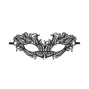 Škraboška karnevalová černá krajka Albi