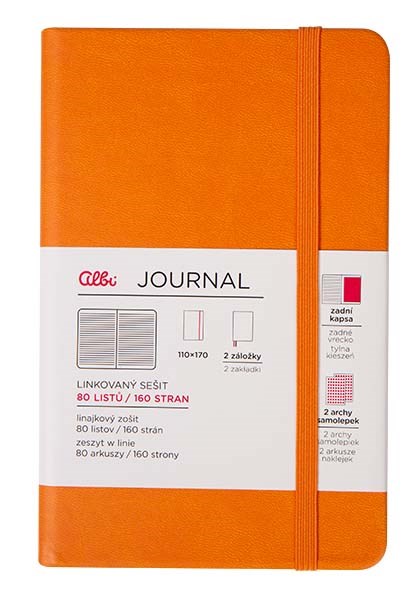 Střední journal blok - Oranžový Albi