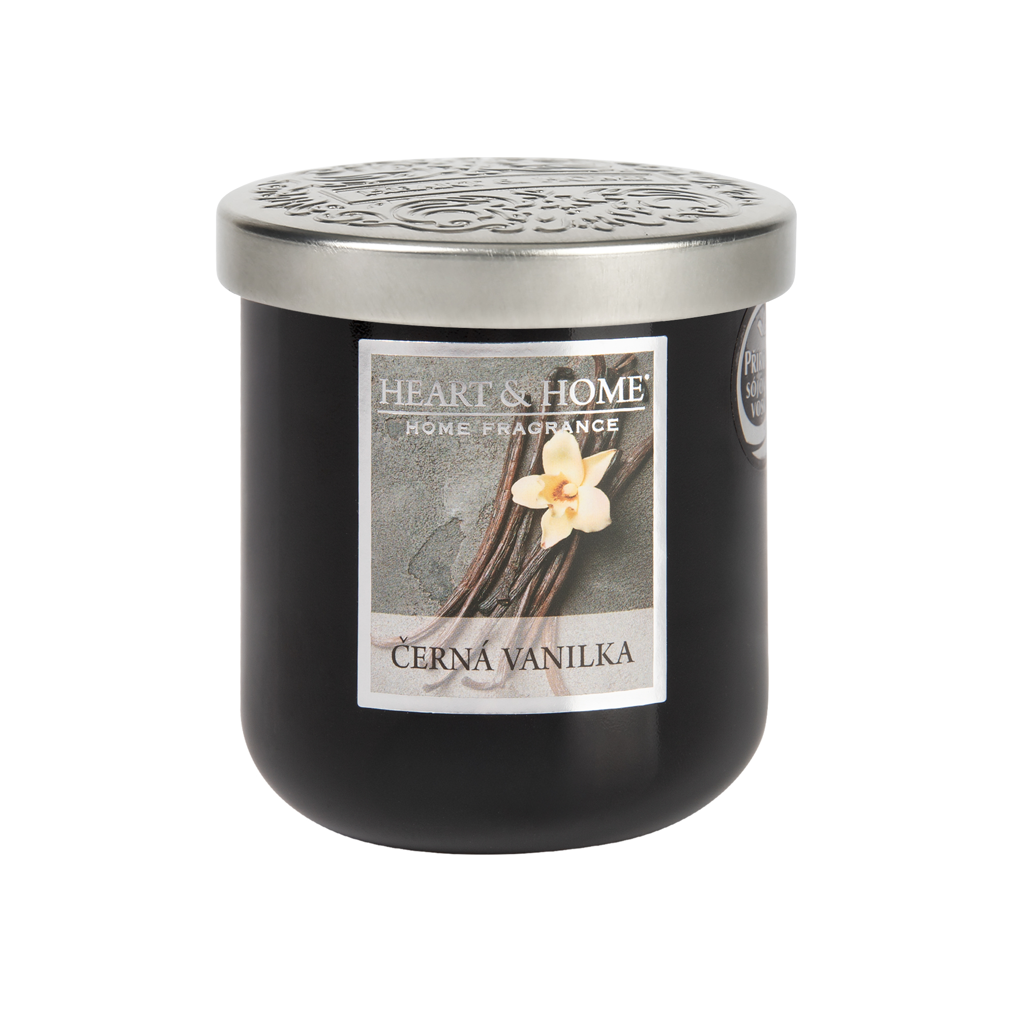 Střední svíčka - Černá vanilka Albi