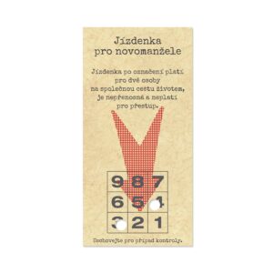 Svatební přání - Jízdenka Albi