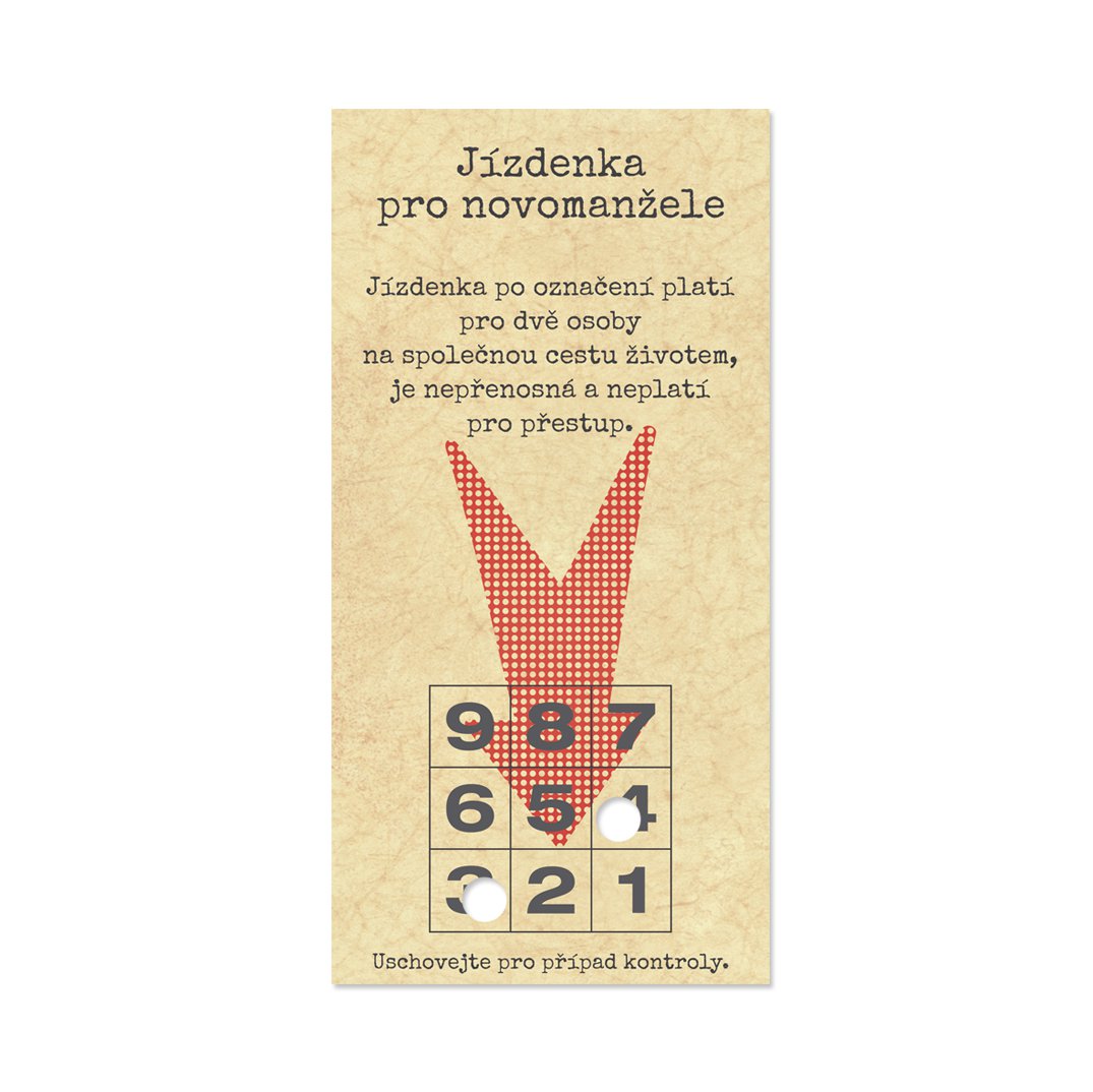 Svatební přání - Jízdenka Albi