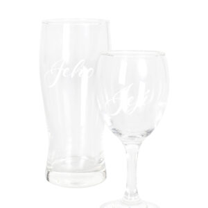 Svatební sada - Sklenička a půllitr Albi