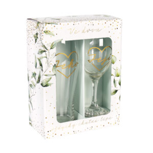 Svatební sada sklenky na víno s půllitrem Albi